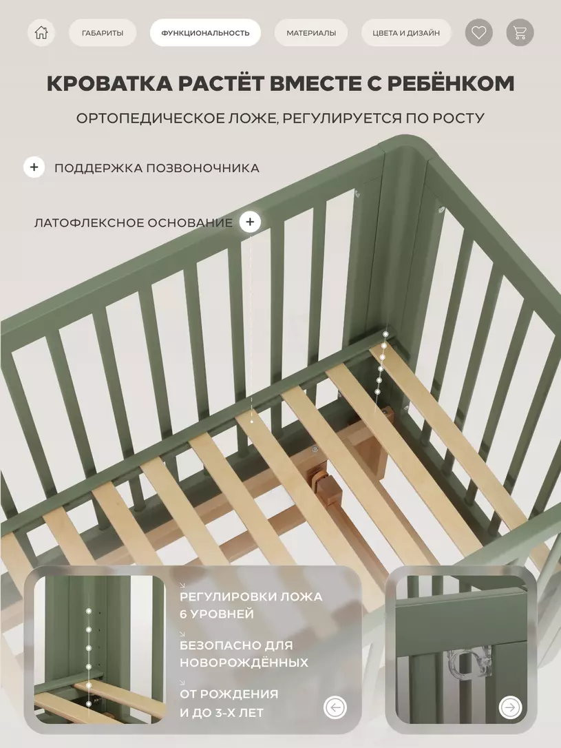 Кровать Rant Amira olive №5