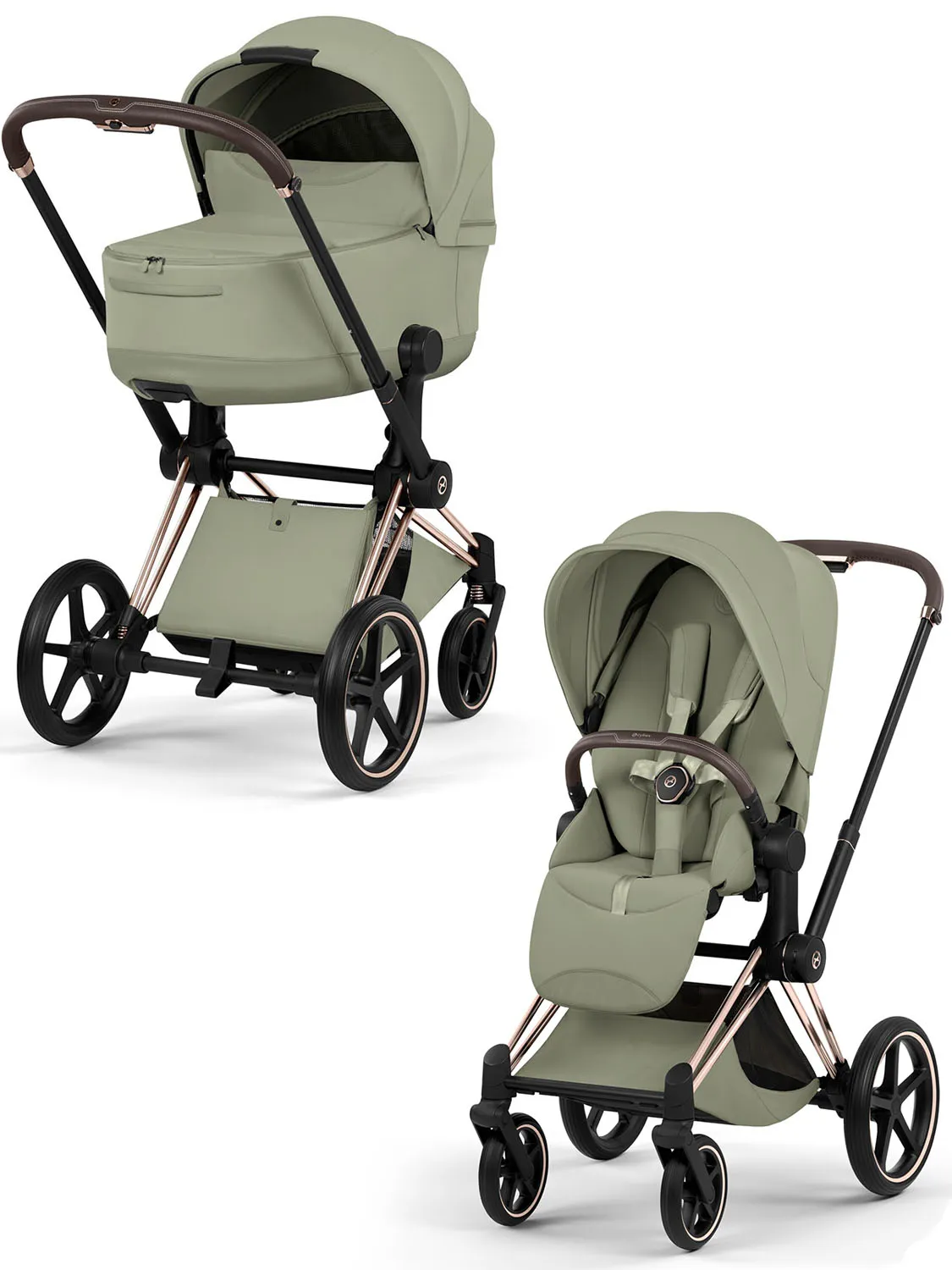 Коляска Cybex Priam 5 Style шасси Rosegold 2в1 №4