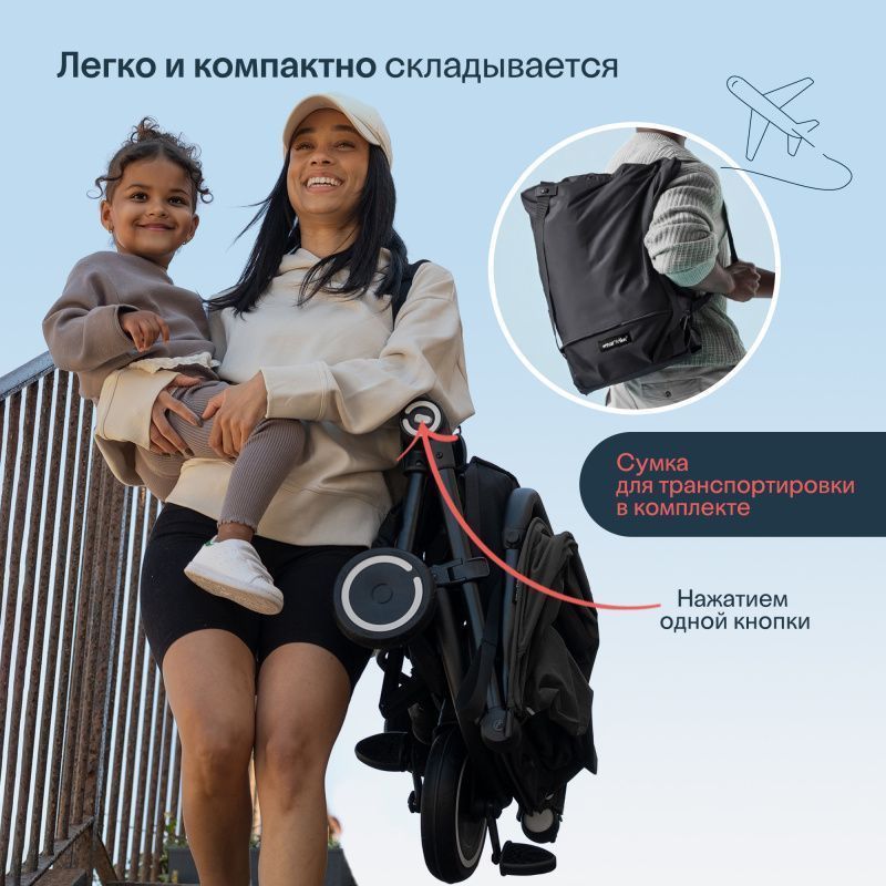 Трехколесный складной велосипед-коляска SmarTrike Traveler №10