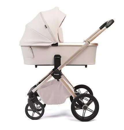 Коляска детская Peppy Monaco Plus 2в1 Beige,рама беж, шлифованный алюминий