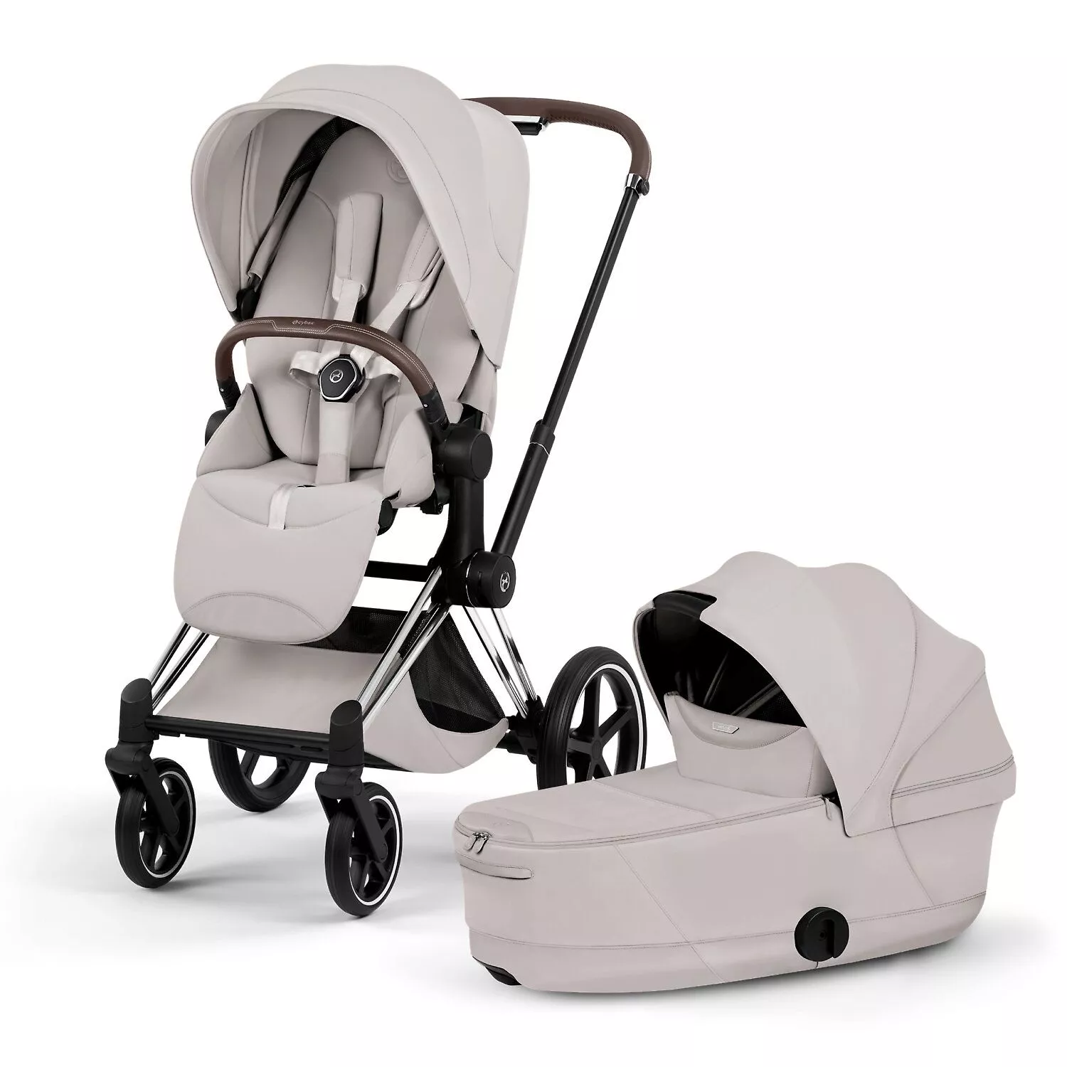 Коляска Cybex Priam 5 Style шасси  city grey /chrome brown 2в1